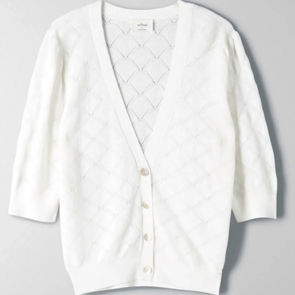 Aritzia Wilfred Dainty Cardigan Green Sz Small - Picture 9 of 11